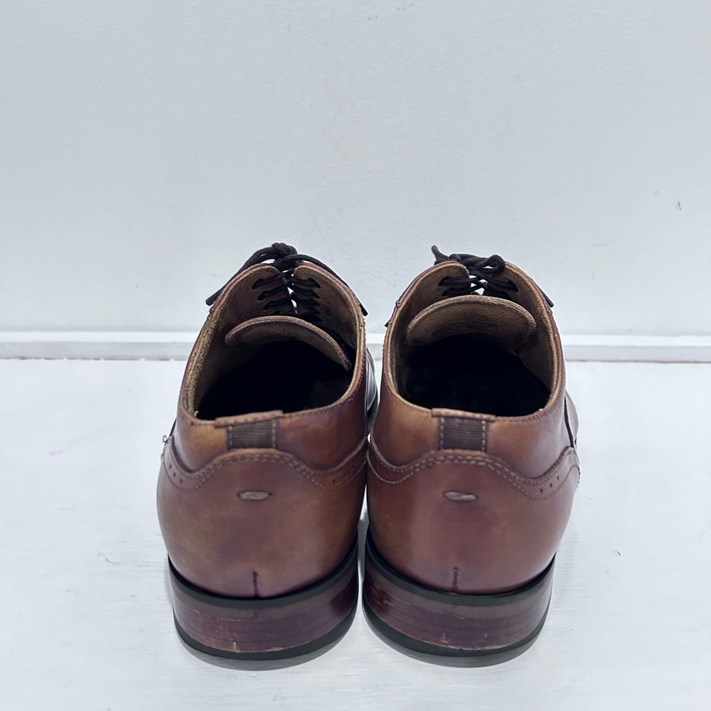 FLORSHEIM Men’s Cognac Sorrento Cap Toe Oxford Dress Shoes Size 9.5 - Picture 7 of 14